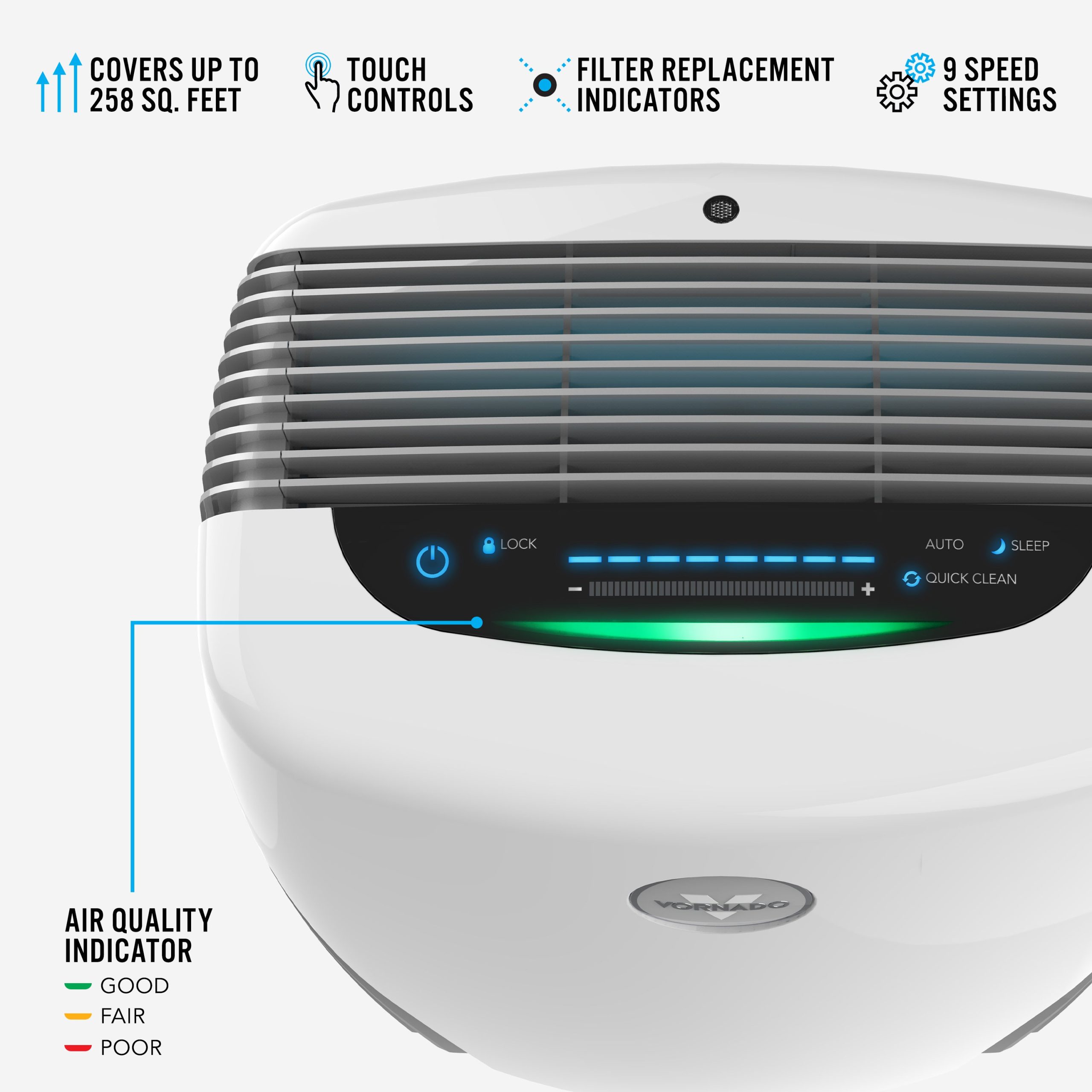 PCO575DC Energy Smart Air Purifier with Silverscreen and HEPA Filtration - Image 8